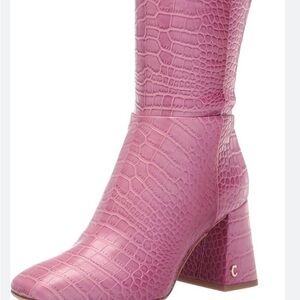 Circus by Sam Edelman Pink Croc Knee-High Boots